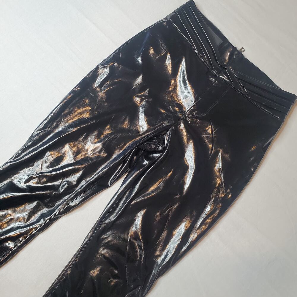 RtA Women's Size 26 Faux Patent Leather Pants Black